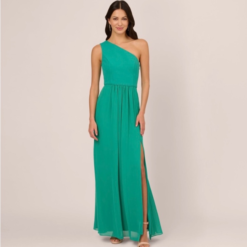 Adrianna Papell Chiffon Maxi Evening Dress